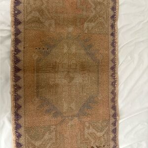 Vintage Turkish Rug with Purple Accents